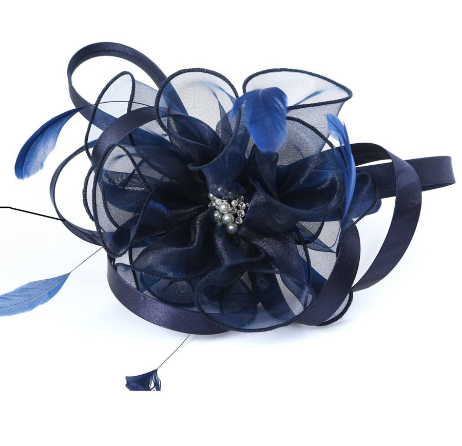 Navy fascinator