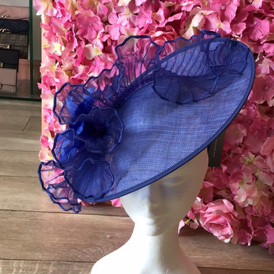 Royal blue hatinator on headband