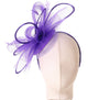 Purple feather fascinator