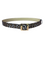 Animal print belt with gold effect buckle