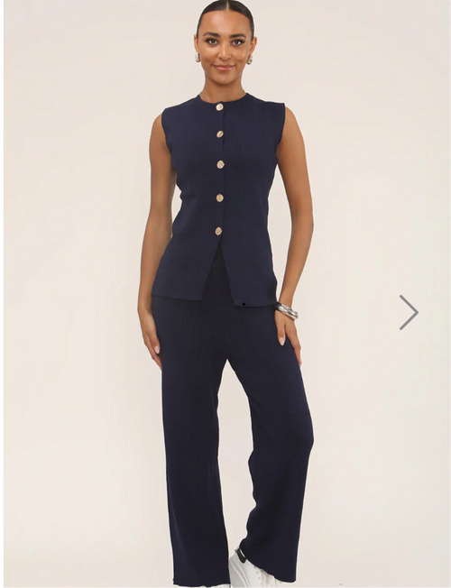 Navy knitted set