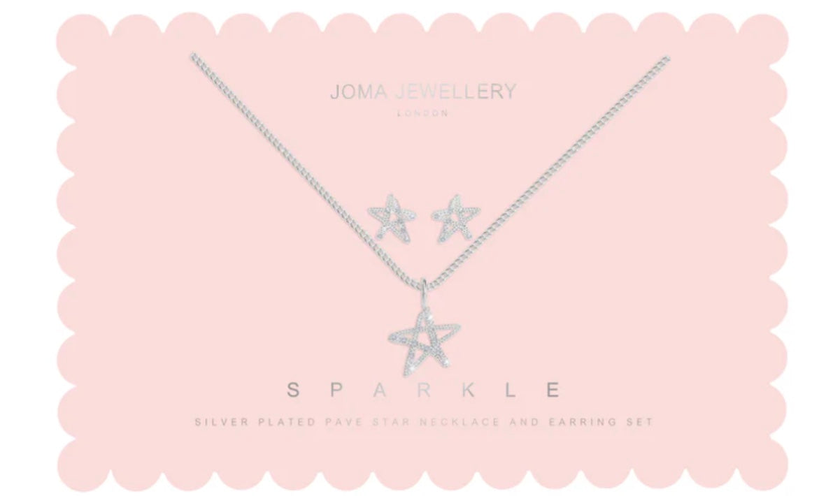 Sparkle earring and necklace set