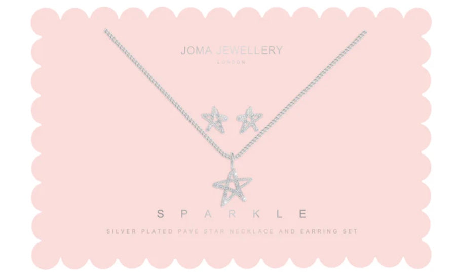 Sparkle earring and necklace set