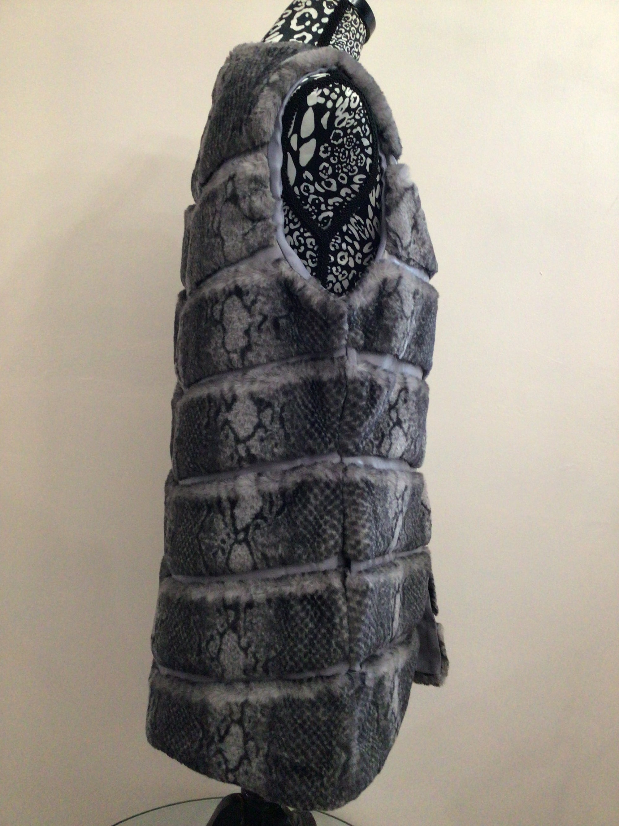 Faux Fur Gilet with animal print