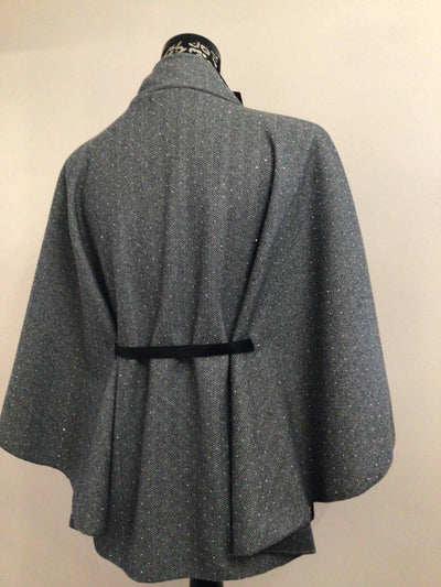 Herringbone Cape with Diamanté Detail
