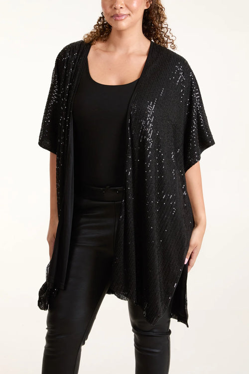 Sequin Kimono Cardigan