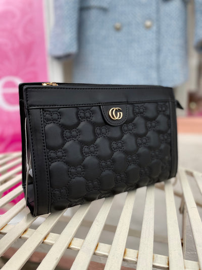 G BAG BLACK LONG STRAP OR CLUTCH