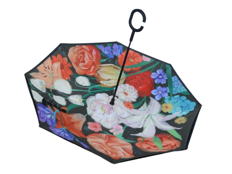 Flower Print upside down umbrella