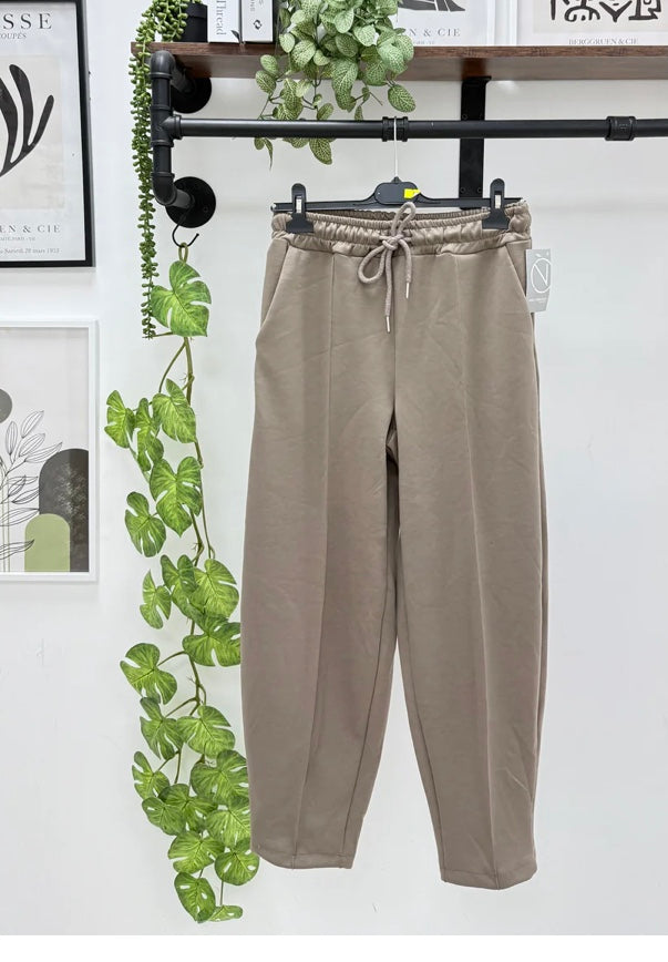Seamed drawstring joggers