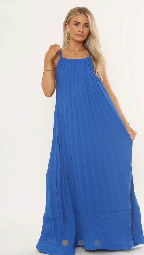 Pleated detail maxi