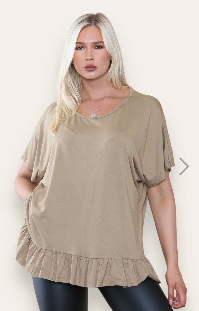 Frill oversized top