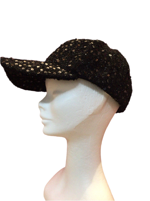 Sequin adjustable baseball cap