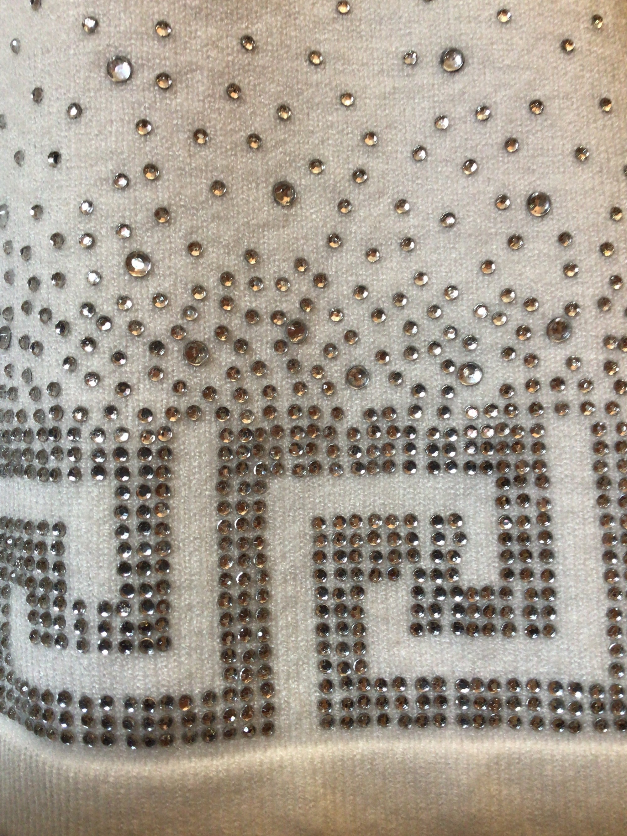 Jumper dress with diamanté front detail