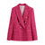 Tweed Fushcia Pink Blazer- Gold Button