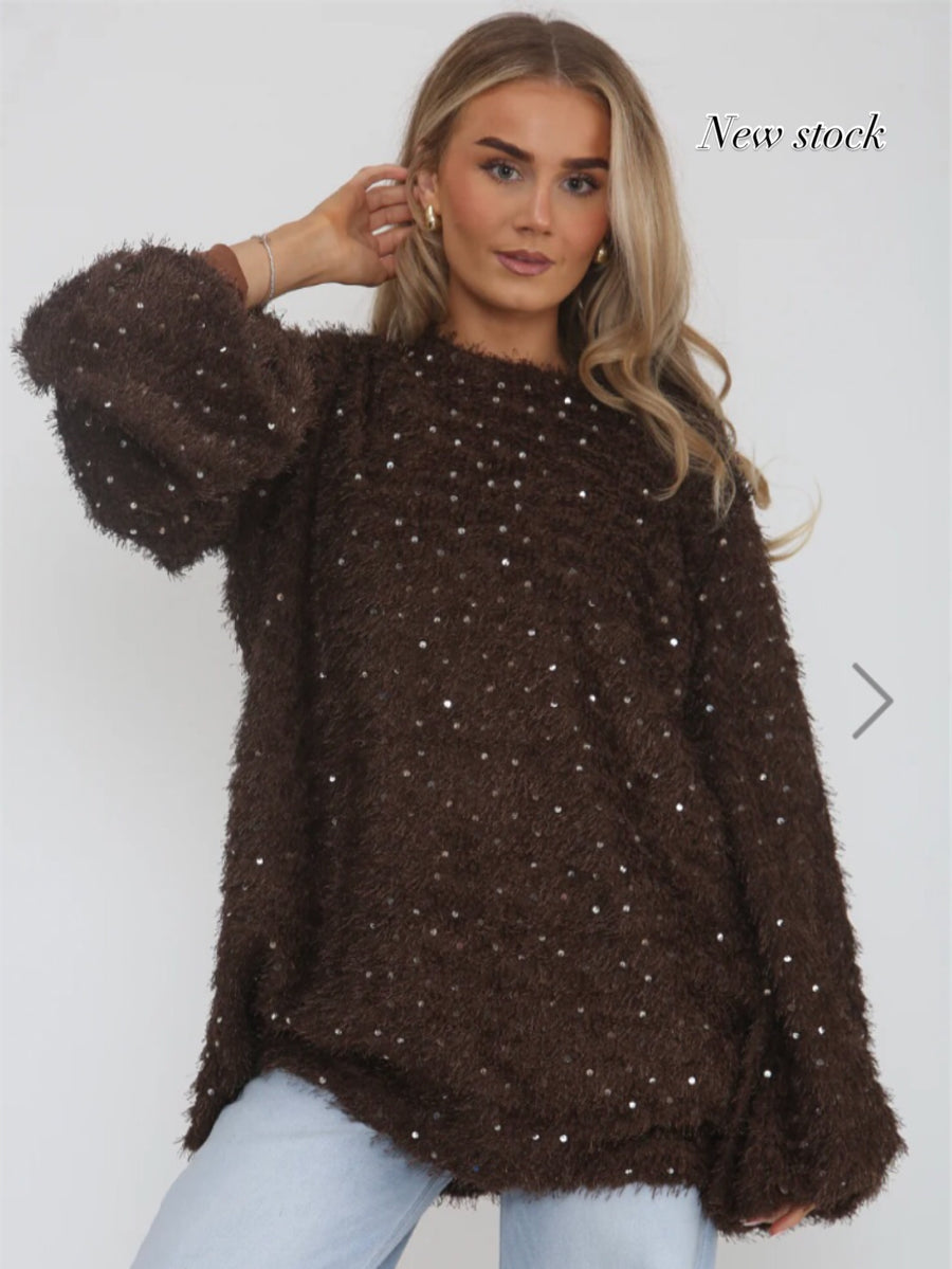 Knitted Sequin Jumper