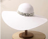 White straw hat with pearls