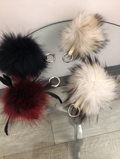 Faux Fur Pom Bag Charms