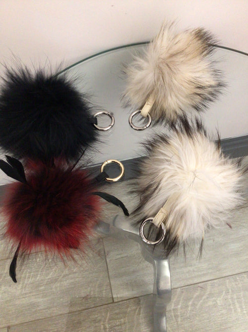Faux Fur Pom Bag Charms