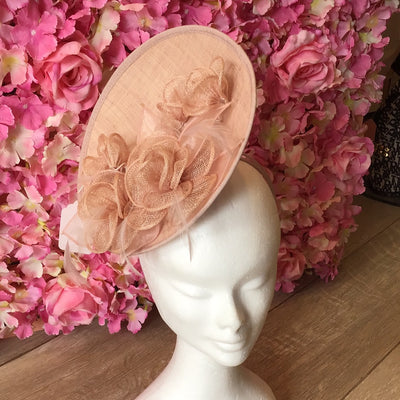 Nude/ flesh toned fascinator