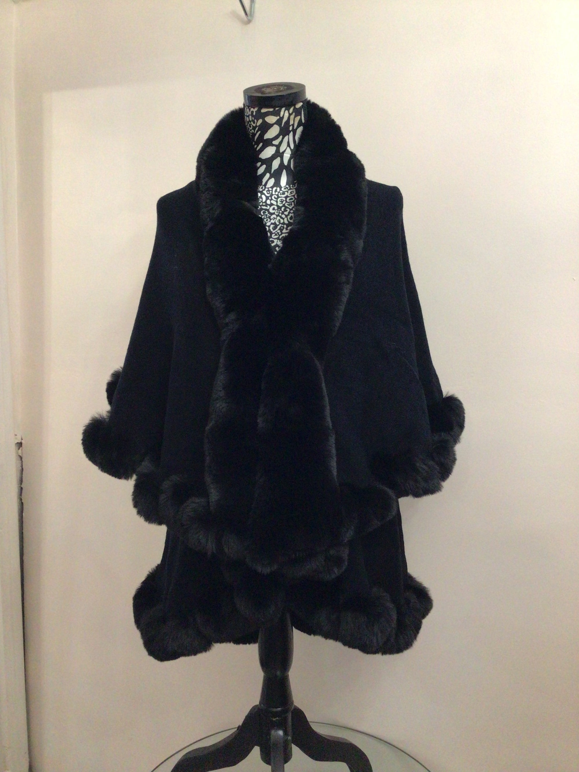 Faux Fur Cape
