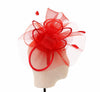 Feather red fascinator