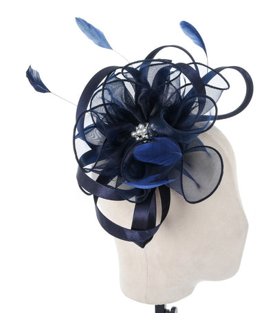 Navy fascinator