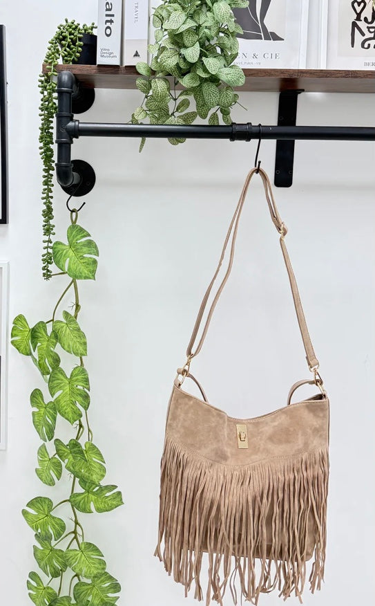 Gold Buckle Tassle Bag