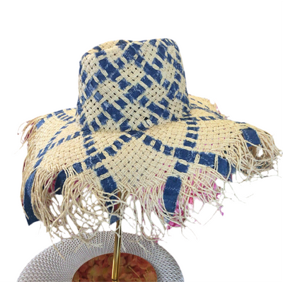Fringe straw hat