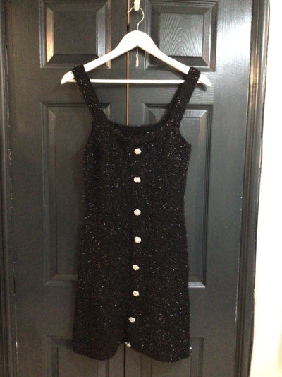 Knitted Black Sparkle Dress