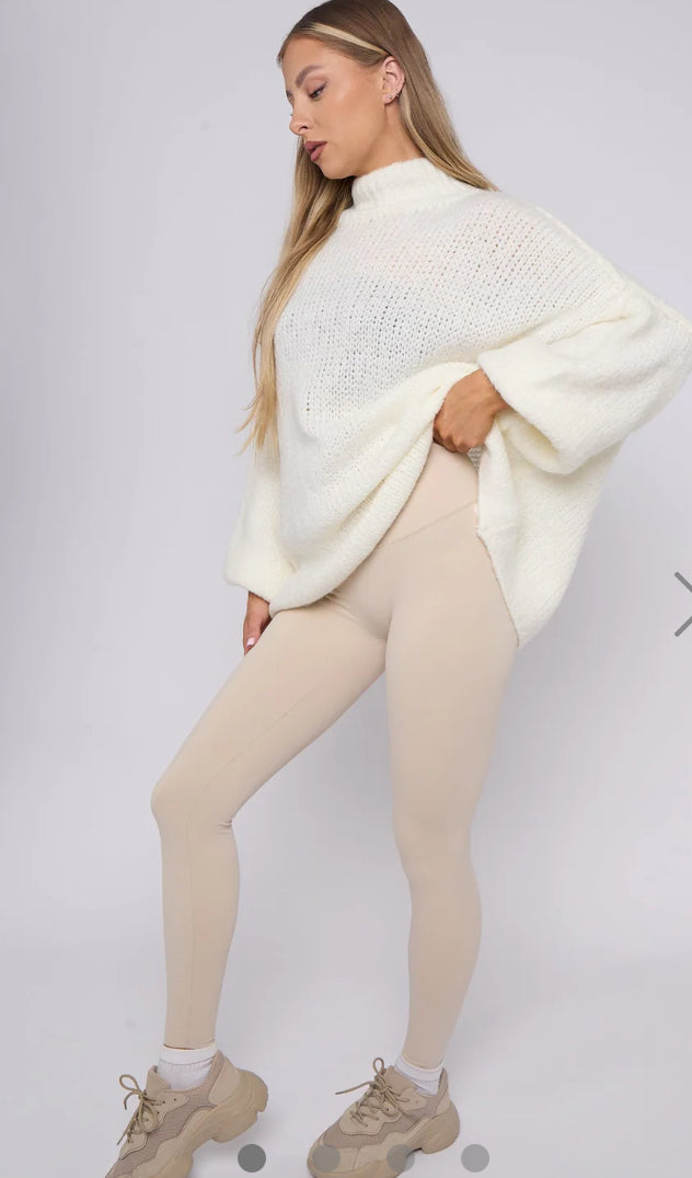 Gym Wear Leggings Cream