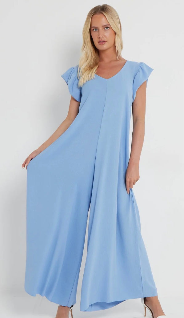 Frill sleeve jumpsuit