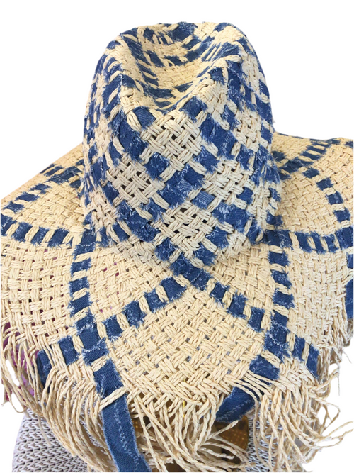 Fringe straw hat