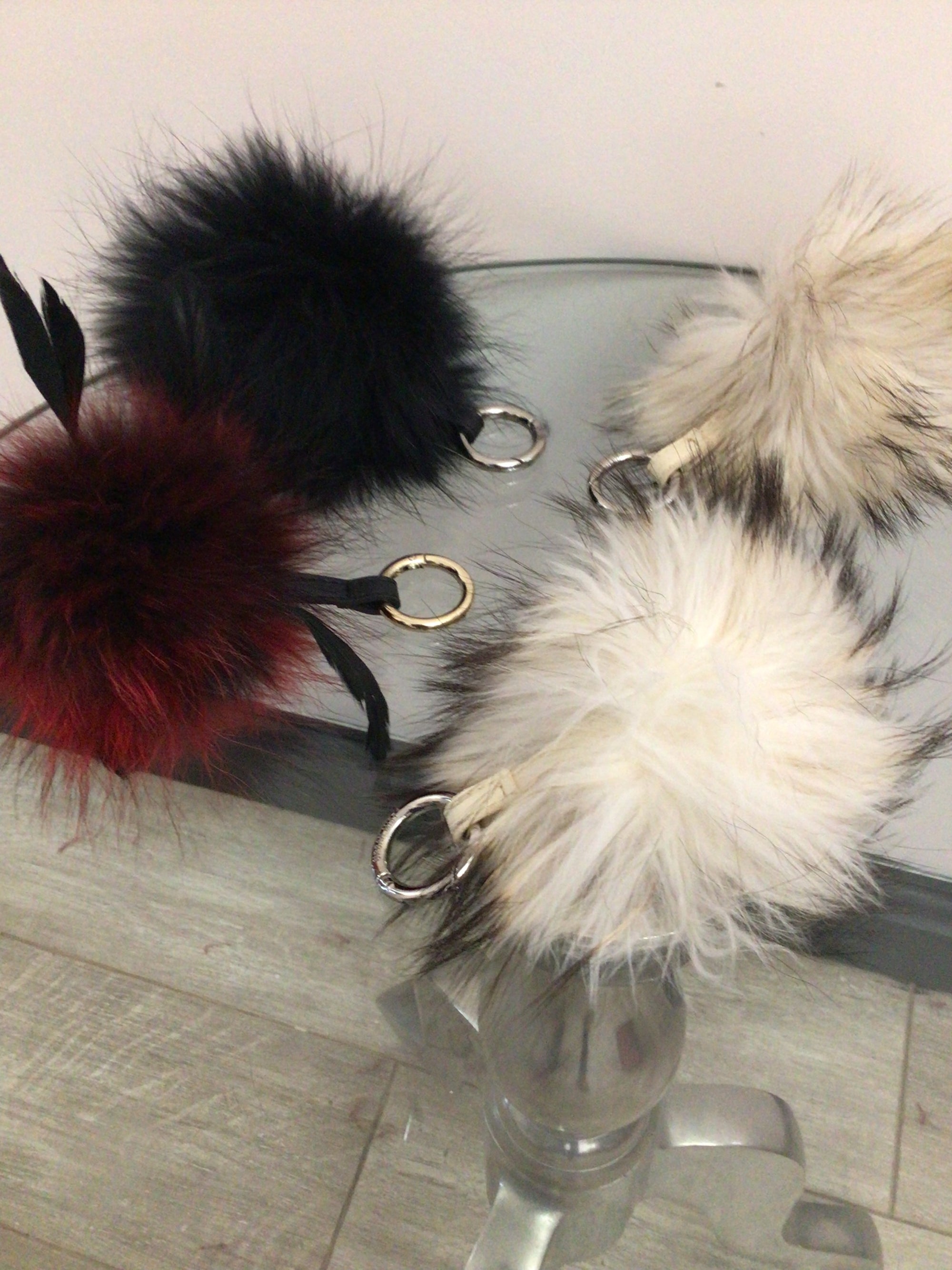 Faux Fur Pom Bag Charms