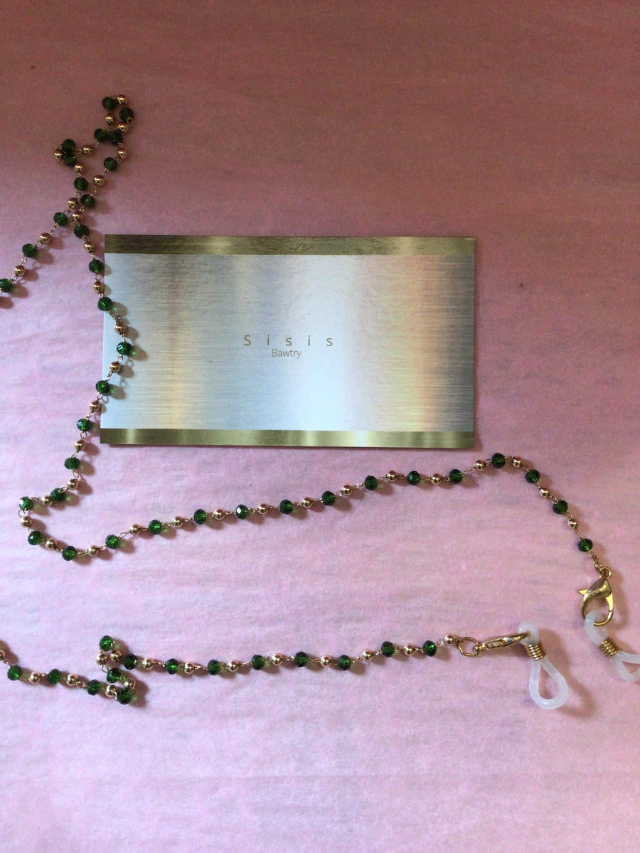 Green crystal and gold