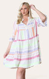 Multi colour smock dress