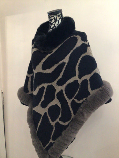 Animal Print Poncho