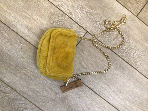 Pom Pom bag Mustard