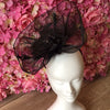 Black fascinator with rose detail