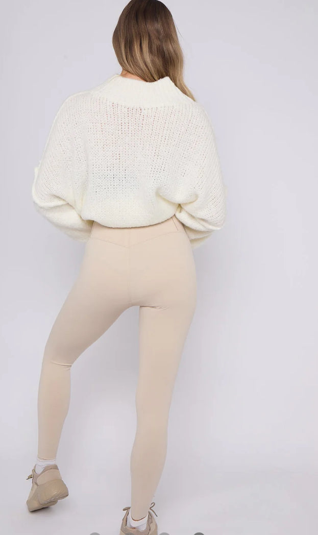 Gym Wear Leggings Cream