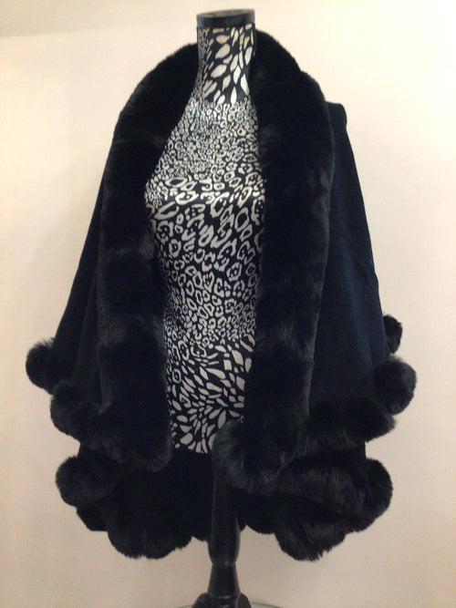 Faux Fur Cape