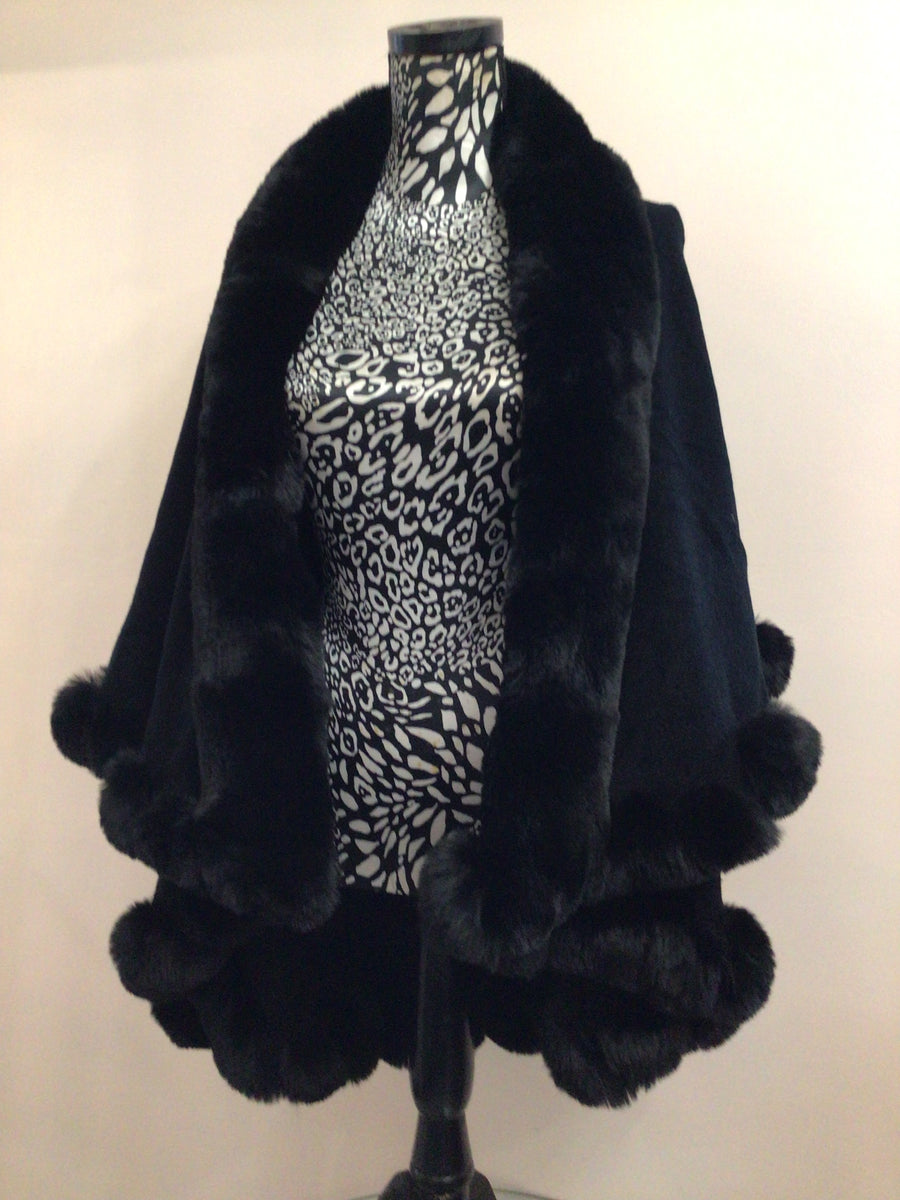 Faux Fur Cape