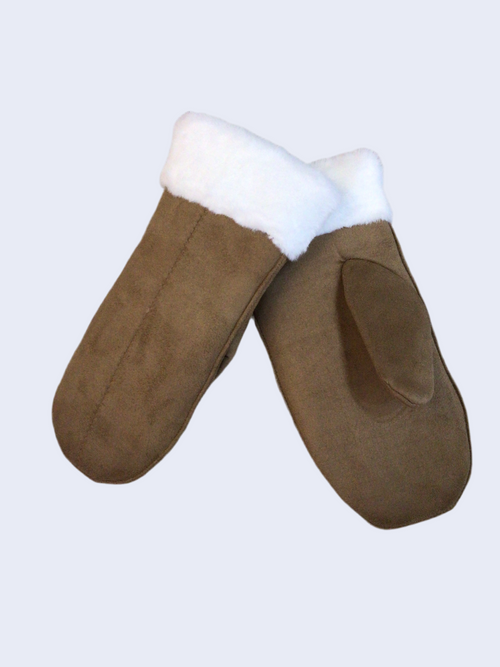 Sheepskin style mittens