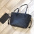 Black Chequered Tote bag with mini purse