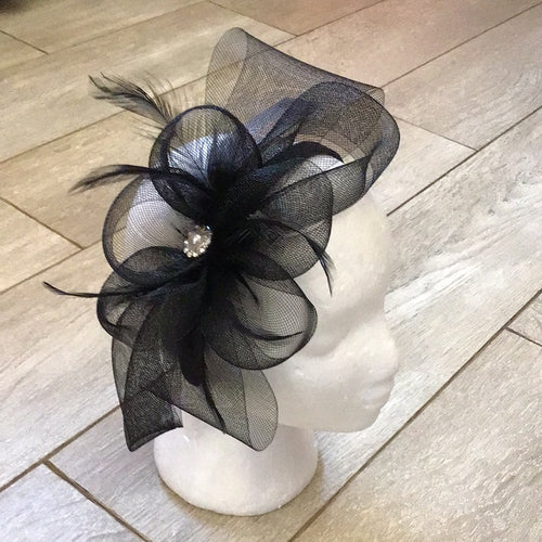 Headband fascinator black