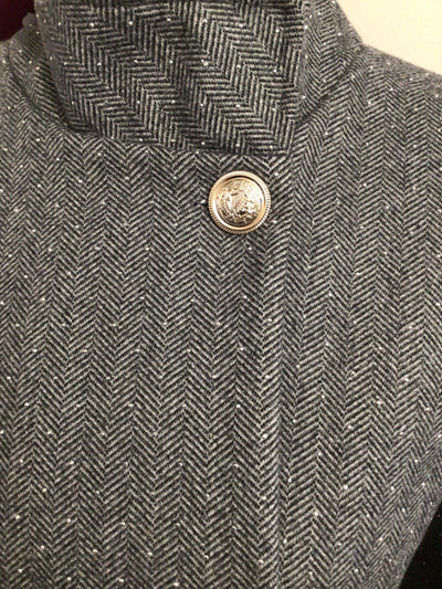 Herringbone Cape with Diamanté Detail