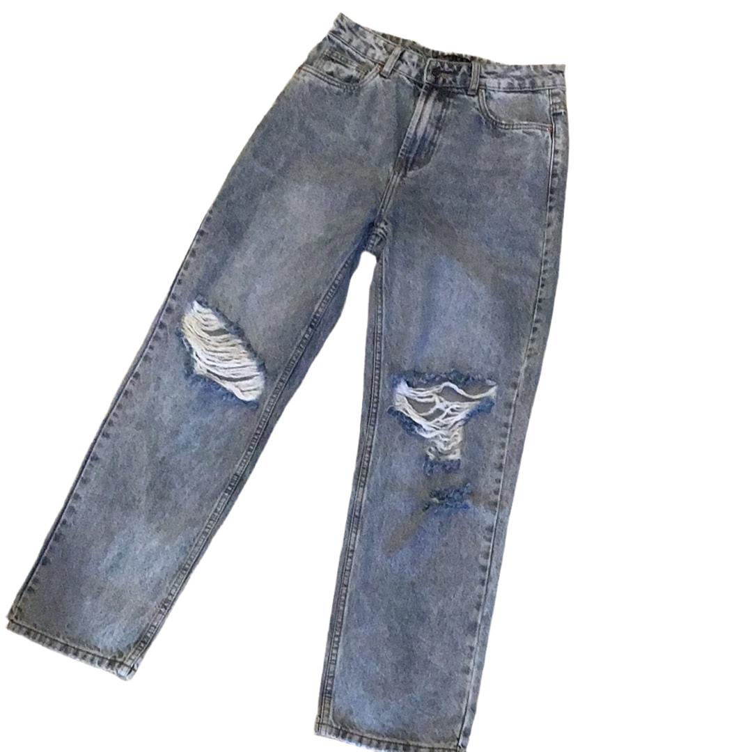 Toxik3 denim stonewashed, ripped jeans