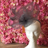 Silver grey headband fascinator