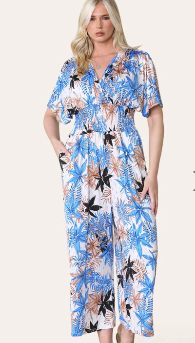 Printed multi leaf jumpsuit