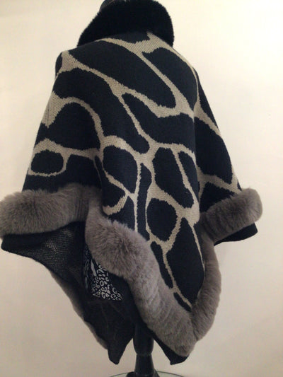 Animal Print Poncho