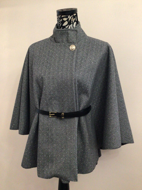Herringbone Cape with Diamanté Detail